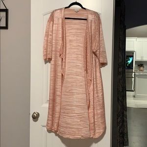 Mid length crinkle cardigan